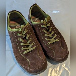 Dansko Slip Resistant Brown and Green, Leather Shoes, Size 39